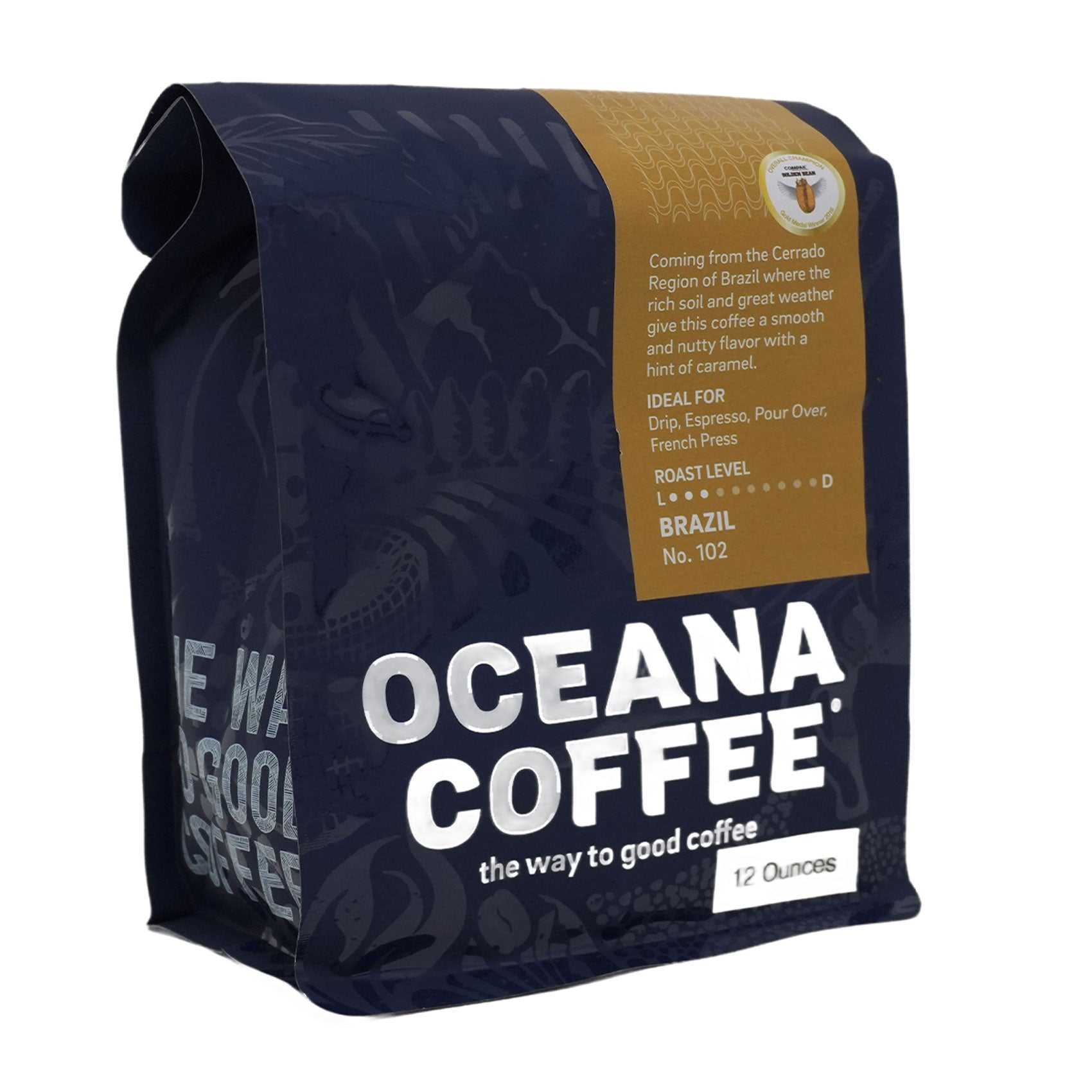 Brazil Cerrado medium roast coffee beans with chocolate and caramel notes from Fazenda Monte Verde farm in Minas Gerais