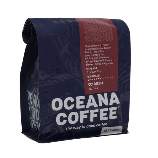 Colombia Planadas high altitude coffee with orange, caramel, and cherry notes